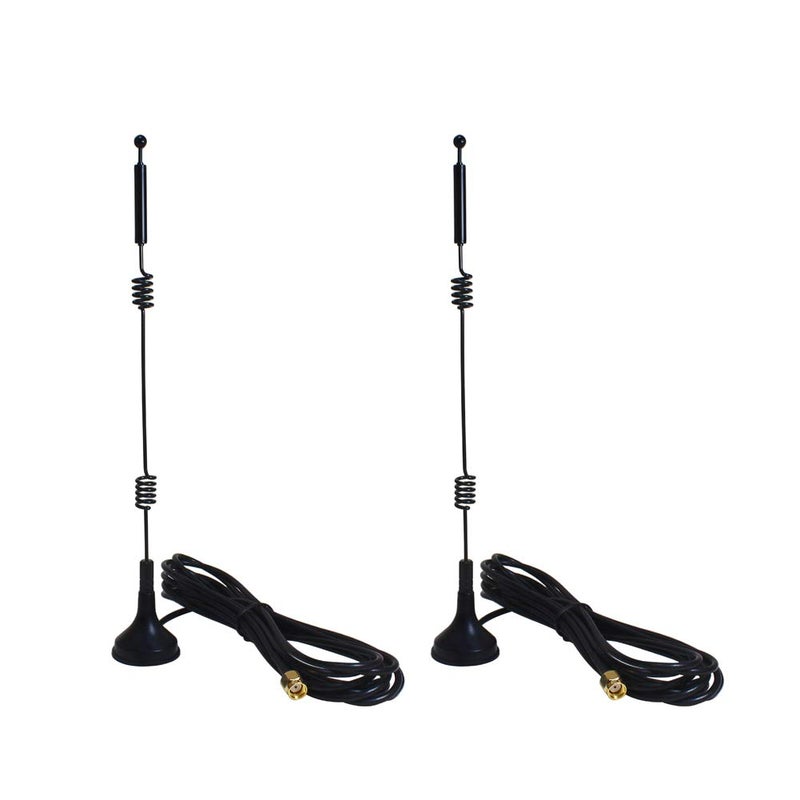 eifagur Dual Band Long Range WiFi Antenna (2-Pack), Eifagur 9dbi 2.4GHZ 5GHZ 5.8GHZ RP-SMA Connector with Magnetic Base for IP Camera WiFi Router Computer Network Devices Wireless Range Extender - Image 1
